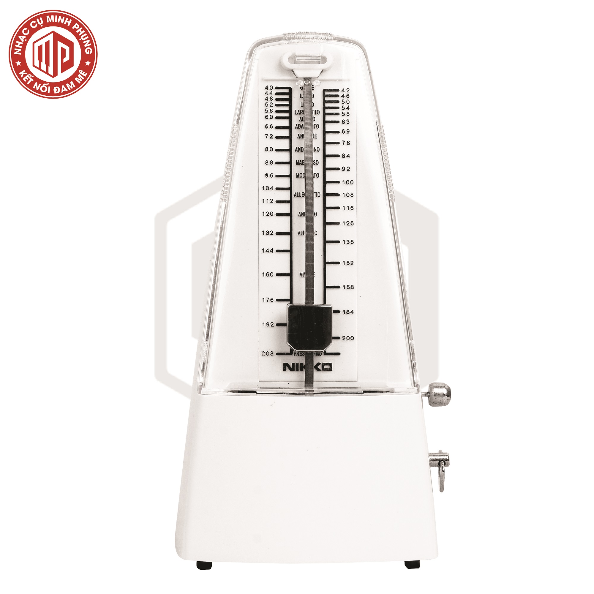 Máy đếm nhịp/ gõ nhịp/ đập nhịp cao cấp - Metronome Nikko - Màu trắng - Hàng chính hãng