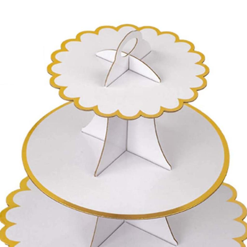 2Pcs Dessert Cupcake Stand 3 Tier Cake Food Display Tower Baby Shower Kids Party