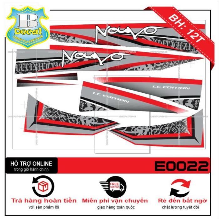 TEM XE NOUVO 1 ĐỎ XÁM