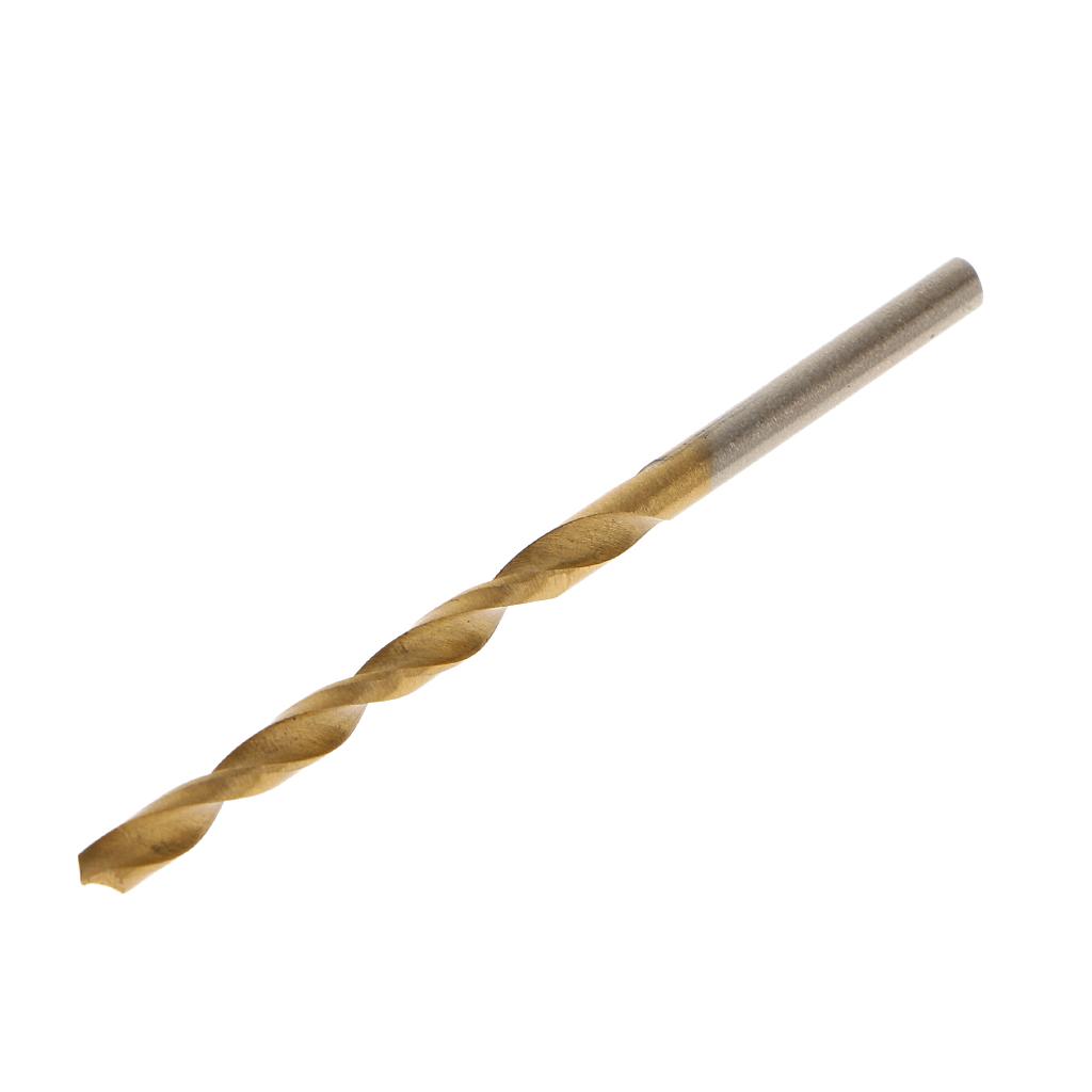 50pcs Titanium Coated Twist Drill Bit Drill Bits Glass Jewellery Hobby Tool