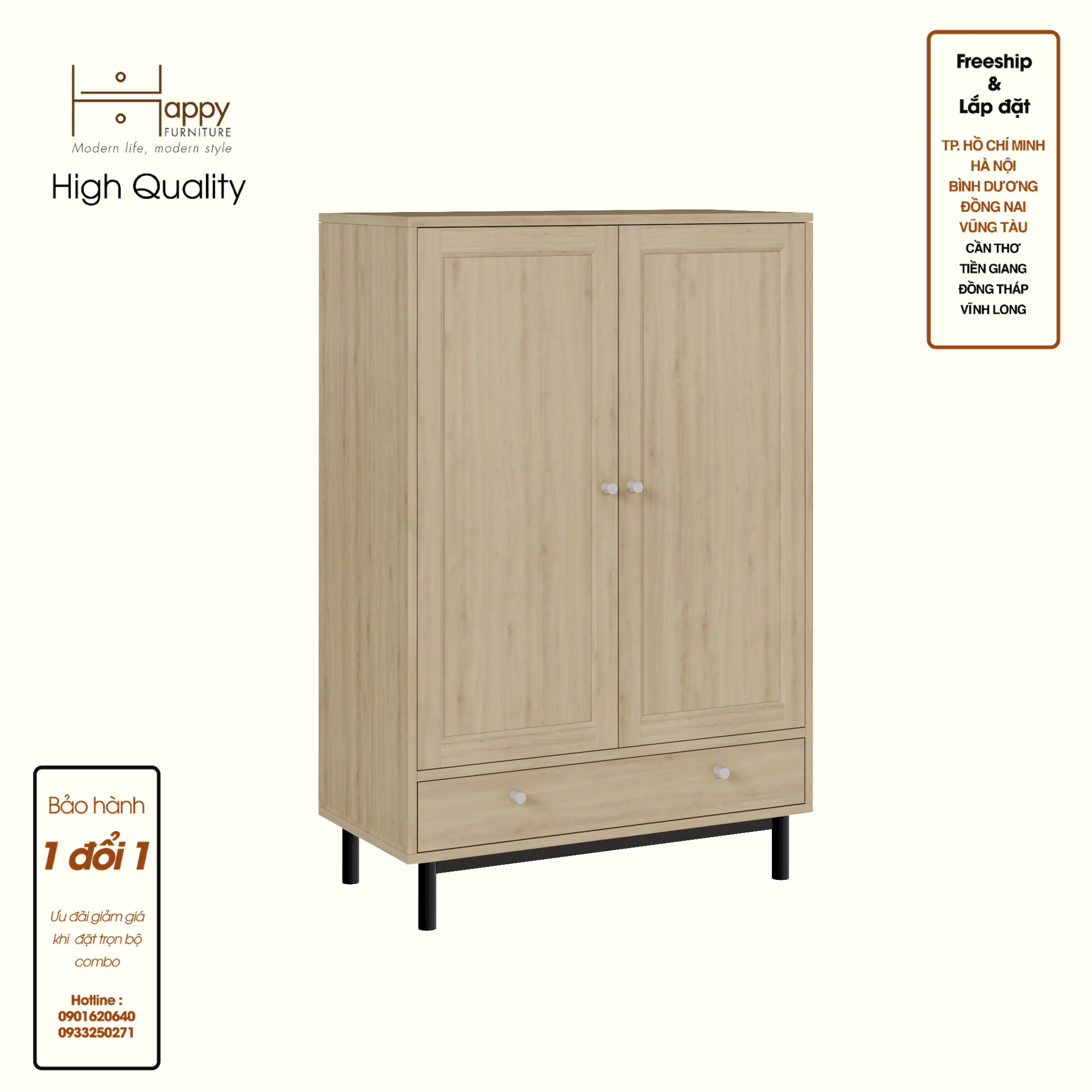 [Happy Home Furniture] CATY, Kệ sách 3 tầng 2 cửa mở - chân sắt, 80cm x 39cm x 120cm ( DxRxC), KSA_057