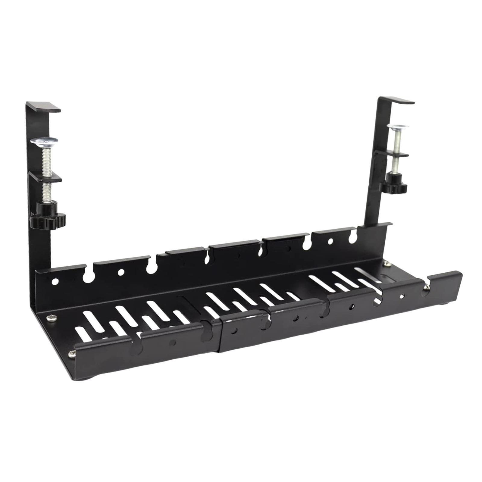 Under Desk Wire Management Iron Cable Management Tray for Internet Cafe Home