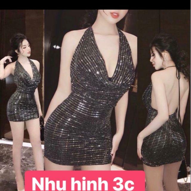 Đầm body cổ đổ yếm