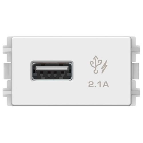 Ổ sạc USB 2.1A đơn Schneider Electric dòng ZENCELO A (Size S)