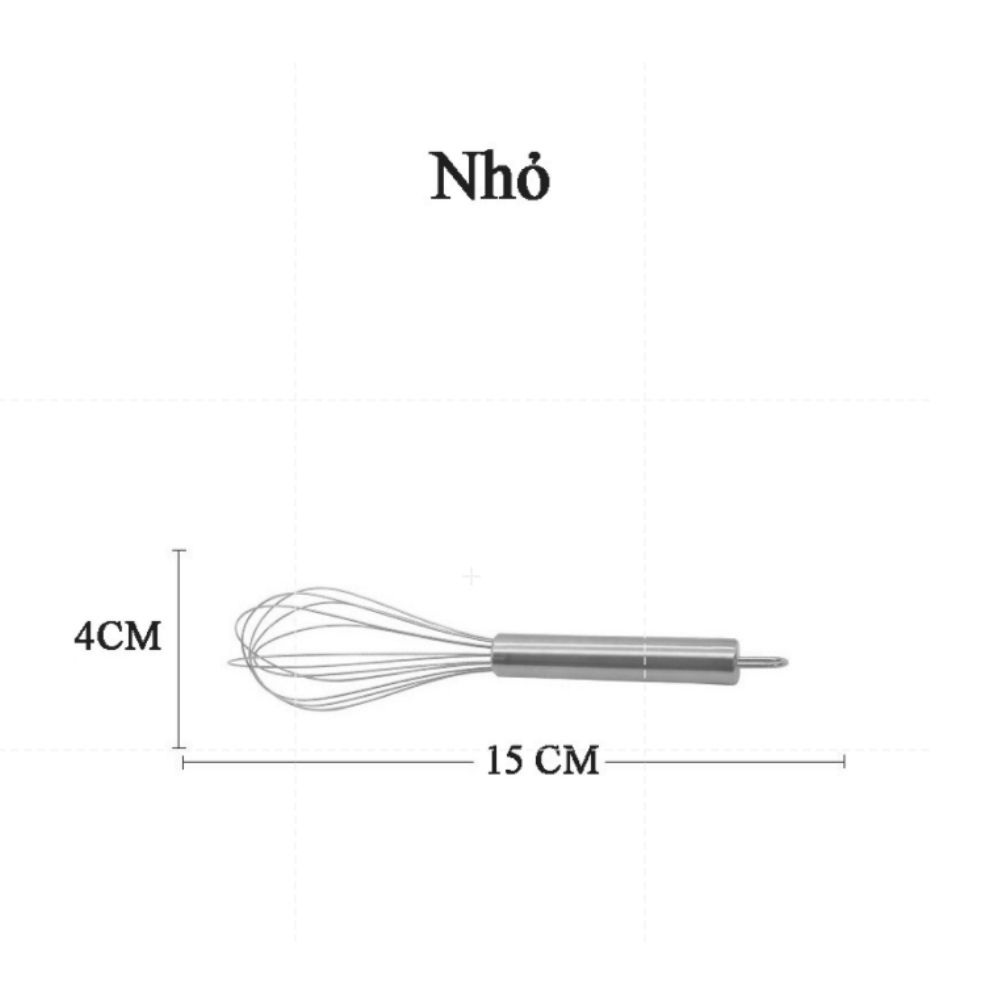 Dụng Cụ Đánh Trứng Cầm Tay- Phới Lồng Làm Bánh Khuấy Bột Bằng Inox- Hàng Loại 1 - Chính Hãng MINIIN