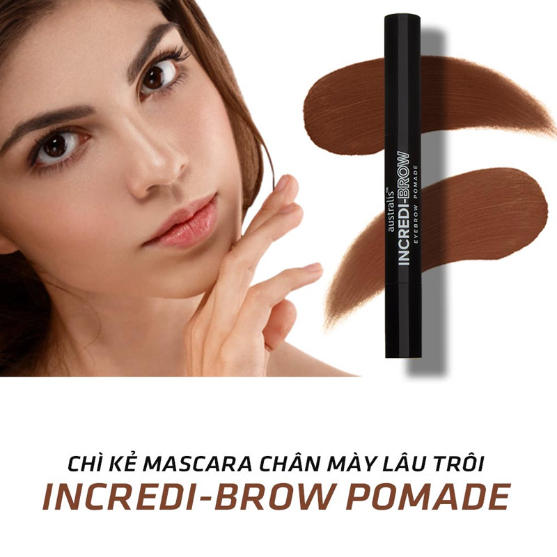 Bình Kẻ Chân Mày Australis Dạng Kem Incredi – Brow Eyebrow Pomade 1,5g