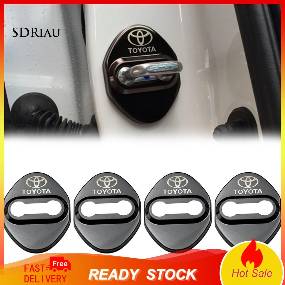 Bộ 4 Miếng Inox Bảo Vệ Khóa Cửa Xe Hơi Toyota Camry Corolla