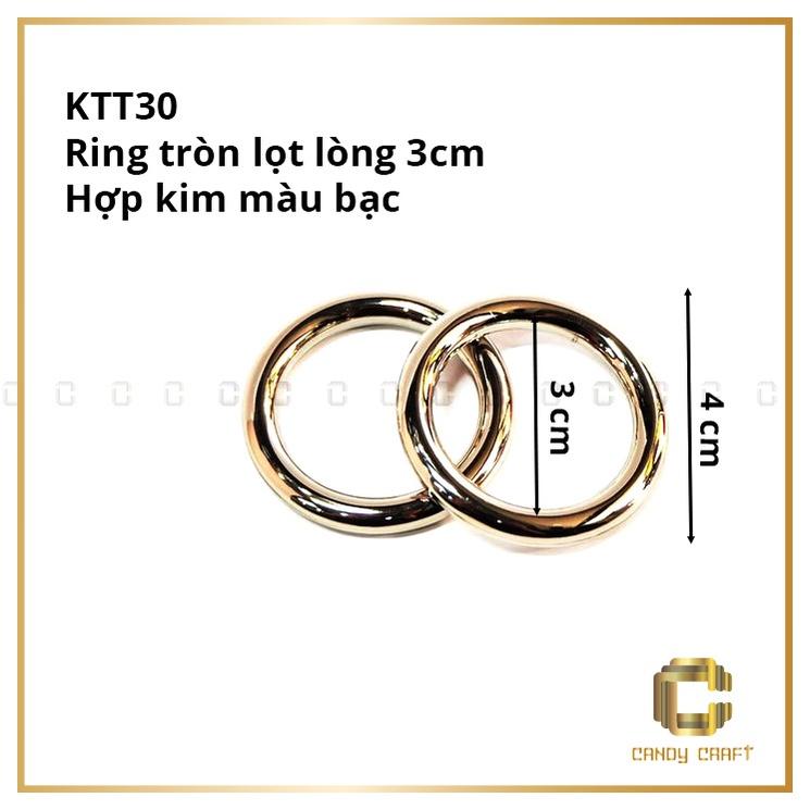 Khoen tròn 3cm - 3.8cm gắn túi - balo