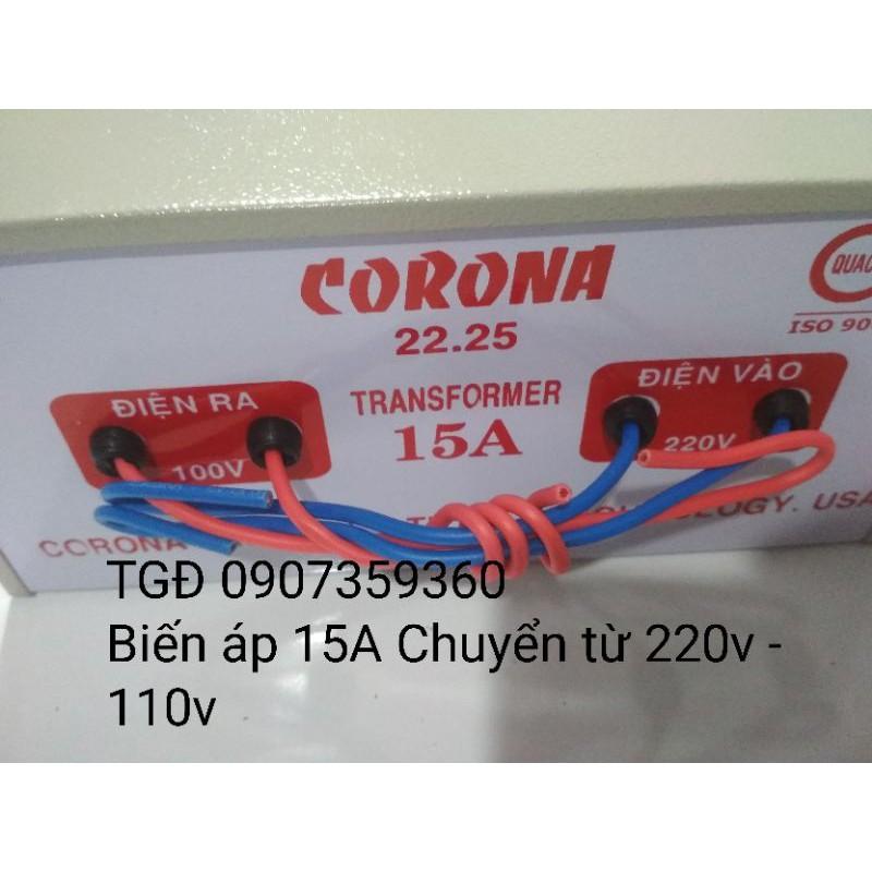 Biến áp 15A Chuyển từ 220v xuống 110v không tiêu hao điện năng - Hàng chính hãng