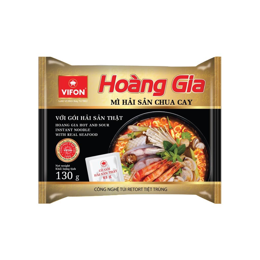 Thùng 18 Mì Hải Sản Chua Cay HOÀNG GIA VIFON (130gr / Gói)