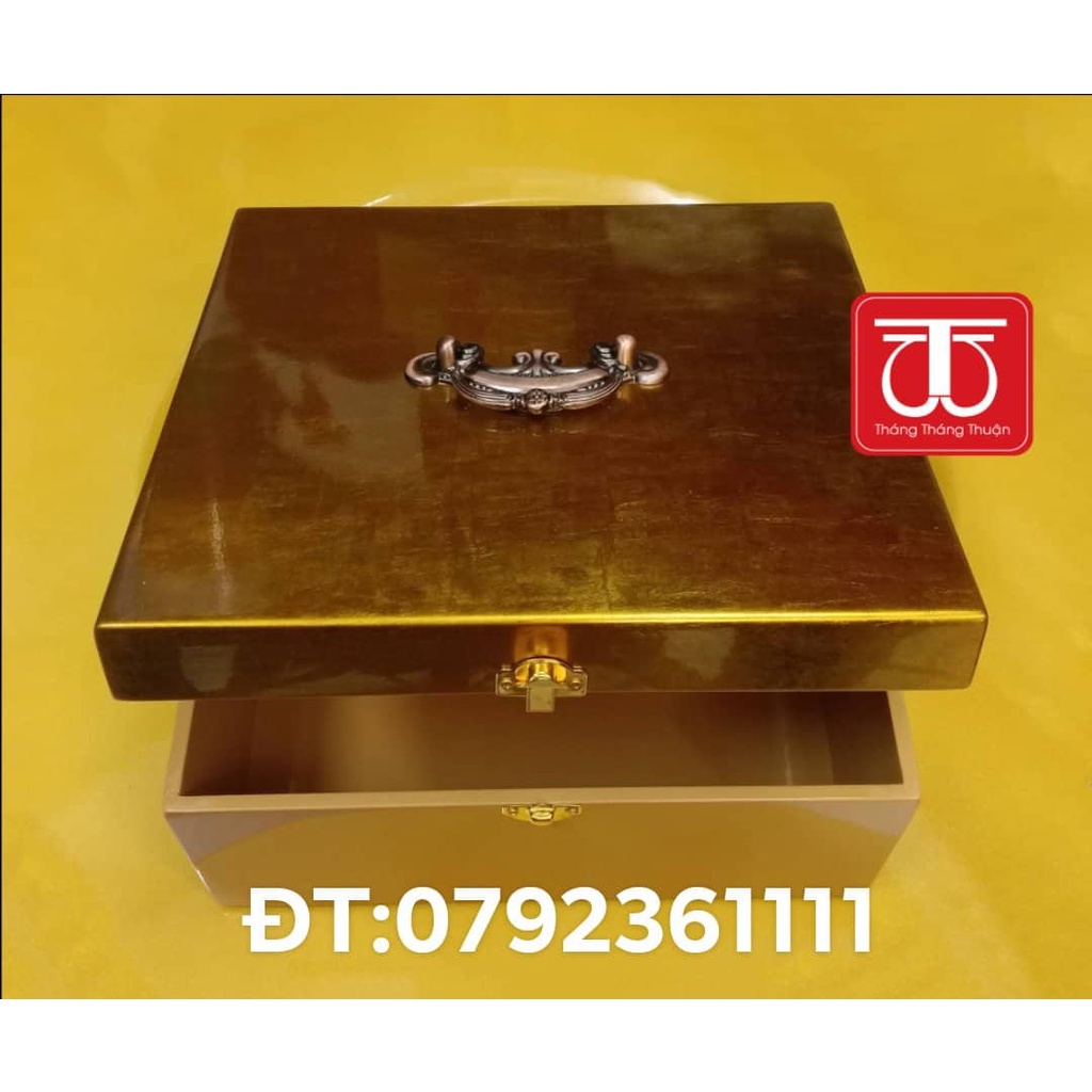 Hộp Gỗ Sơn Mài Cao Cấp (KT  vuông 25*25* cao12cm)