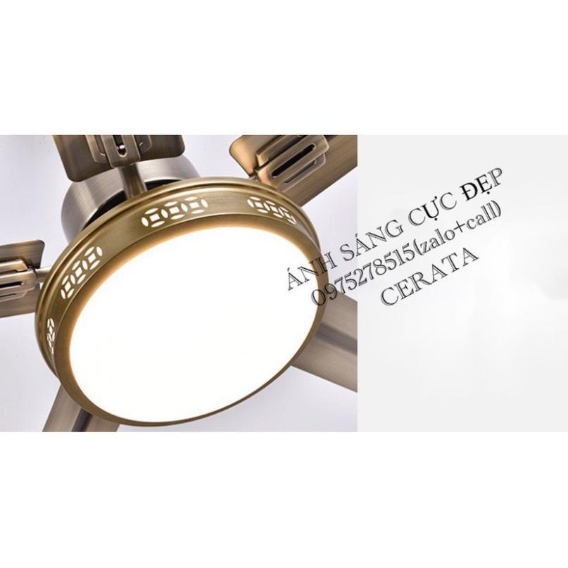 Quạt Trần Có đèn LED chiếu sáng BK5 Promax Lõi Đồng Full 6 mức độ Gió , 3 cách thức