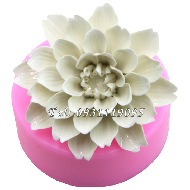 Khuôn silicon làm rau câu hoa cúc 3 tầng đại đóa – Loại 11 cm - Mã số 1384