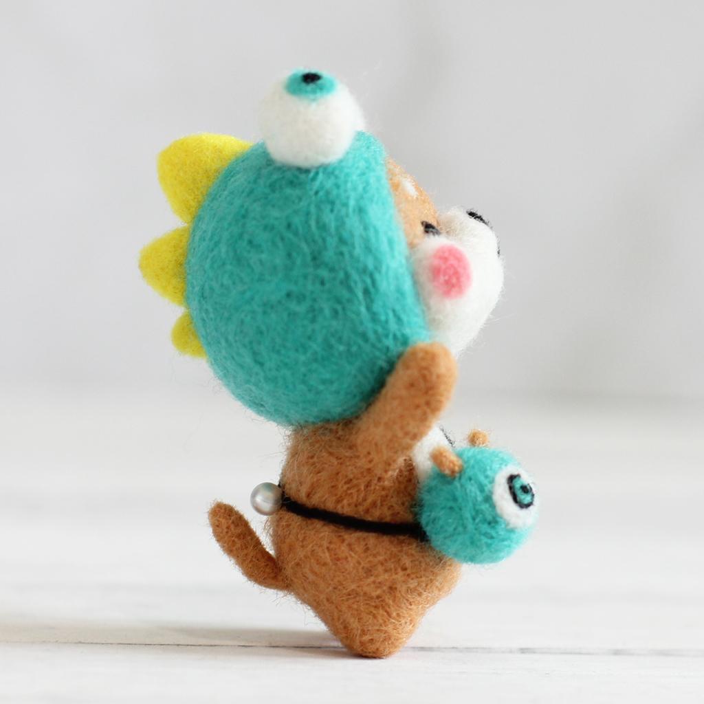 2 Pack Lovely Dog Needle Felting Kits Wool DIY Needlecraft for Beginners