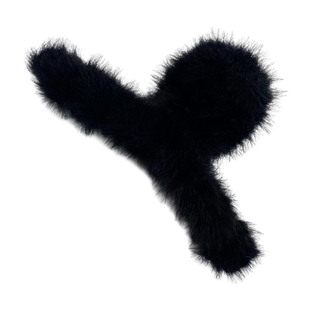 Plush Hair  for Women Hair Claw Large Size Hair Accessories Beige
