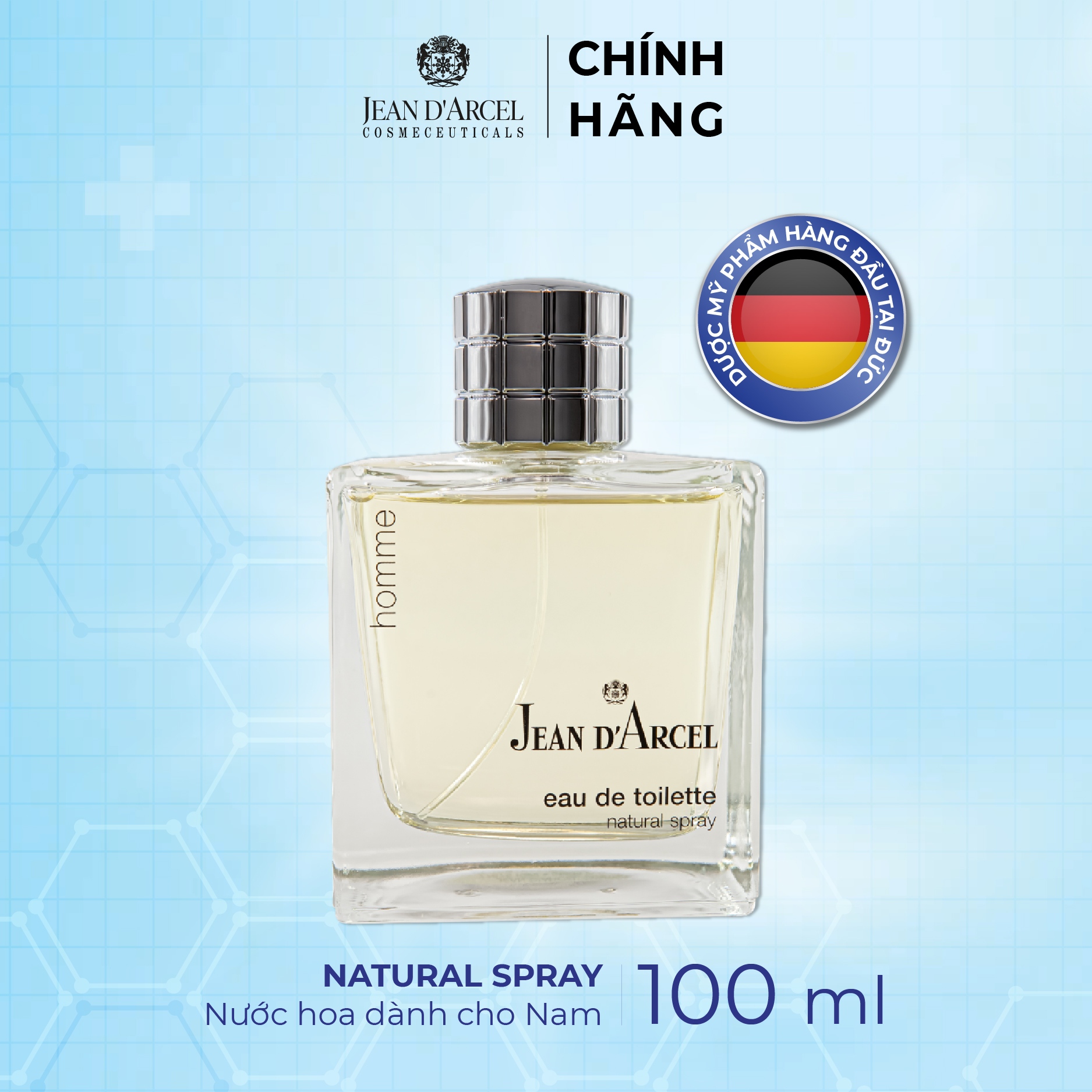 J160 Nước hoa dành cho nam Homme - Natural Spray For Men (Homme Eau De Toilette) 100ml - JDA