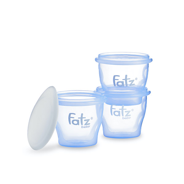Bộ 3 Cốc Trữ Thức Ăn Dặm Fatzbaby FB0010N 85ML Cho Bé -Chất Liệu Nhựa Không BPA An Toàn Cho Trẻ