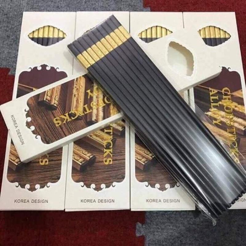 Đũa nhựa khảm vàng hàn quốc