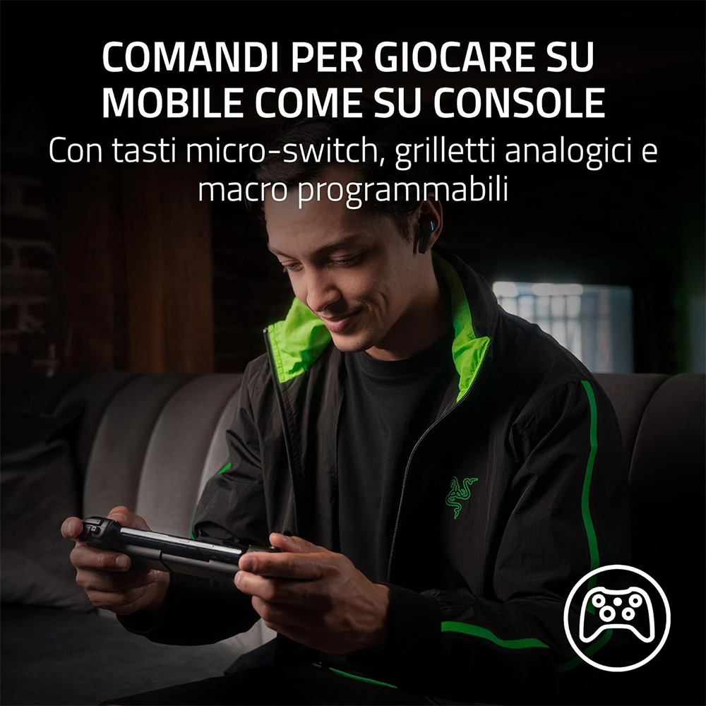 Tay cầm điện thoại Razer Kishi V2 USB C - Gaming Controller for iPhone and Android_Mới, hàng chính hãng