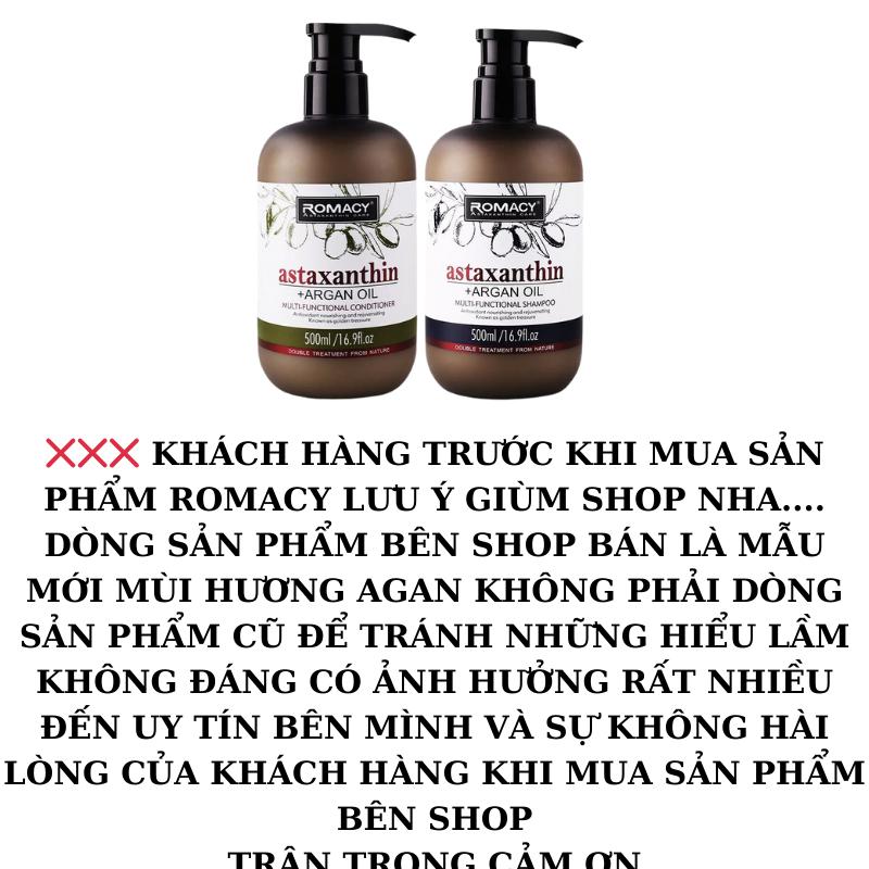 Dầu gội xả dưỡng sinh ROMACY ASTAXANTHIN Hương ARGAN mới phục hồi chống lão hóa, siêu mềm mượt tóc