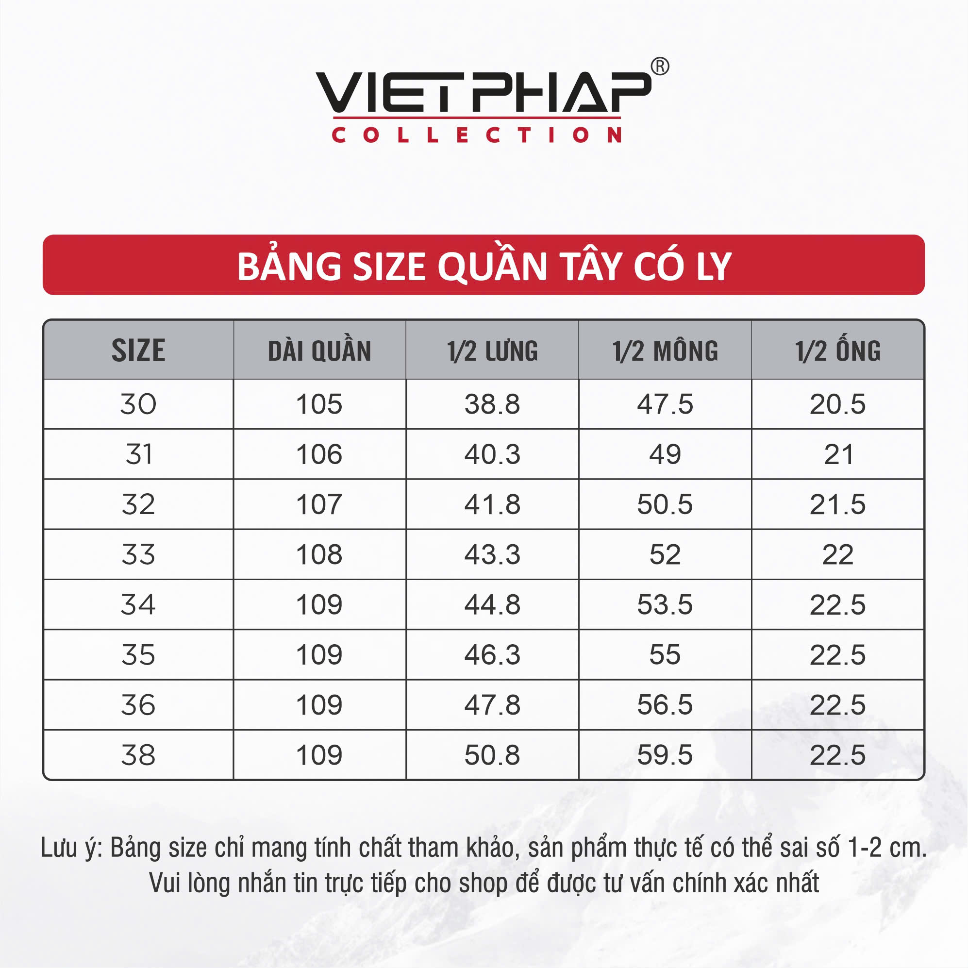 Quần Tây Nam VIỆT PHÁP Form Classic Có Ly Chất liệu Cao Cấp Chống Nhăn, Độ Bền Cao 20047