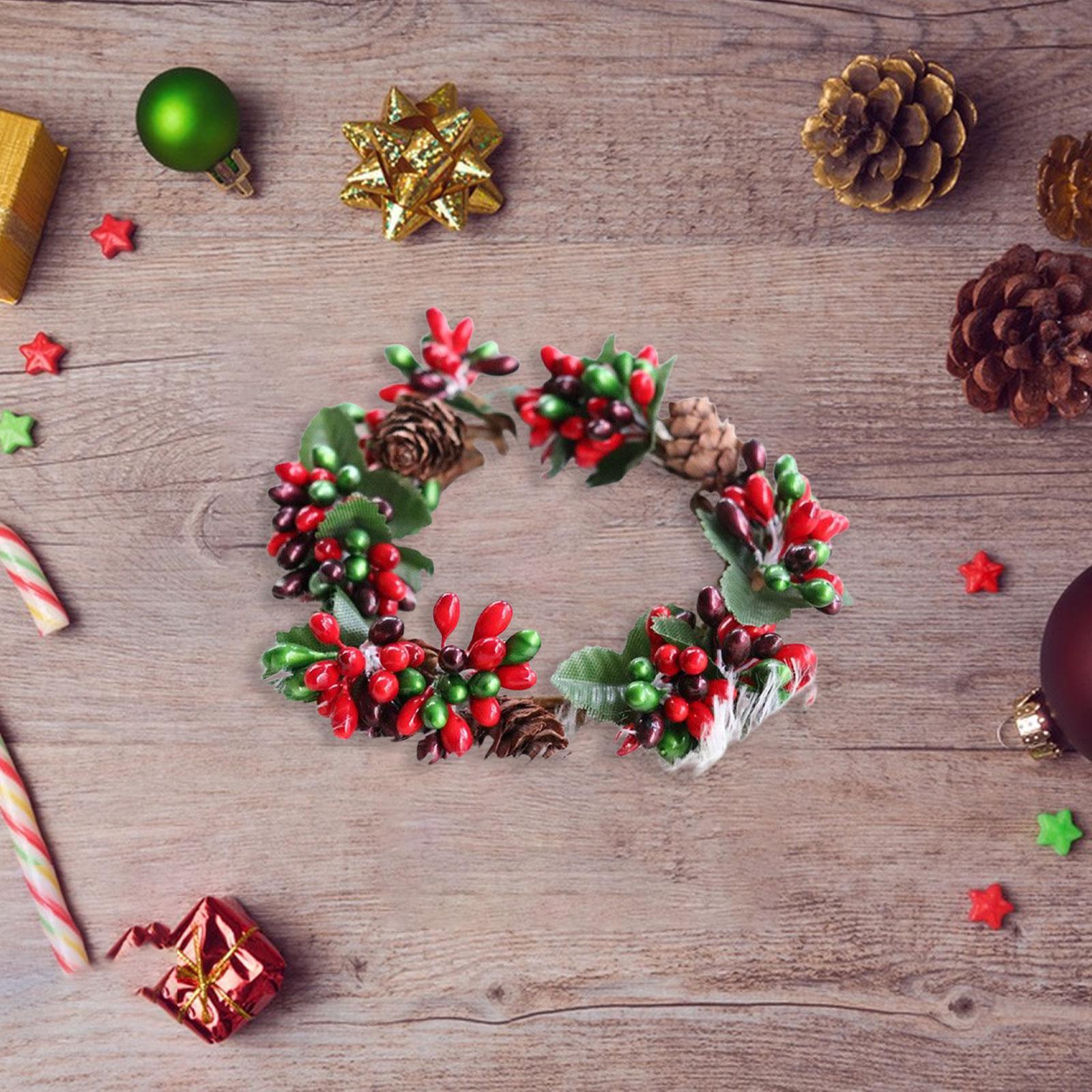 Artificial Christmas Candle Garland for Wedding Dining Table Decoration