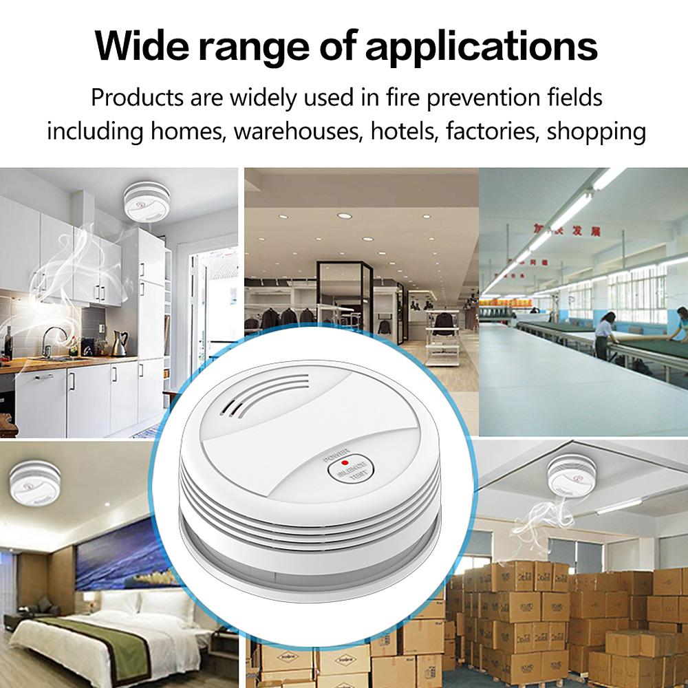 Wifi Smoke Detector Smart Fire Alarm Sensor Wireless Security System Smart Life Tuya APP Control Smart Home For Home Kitchen/Store/Hotel/Factory