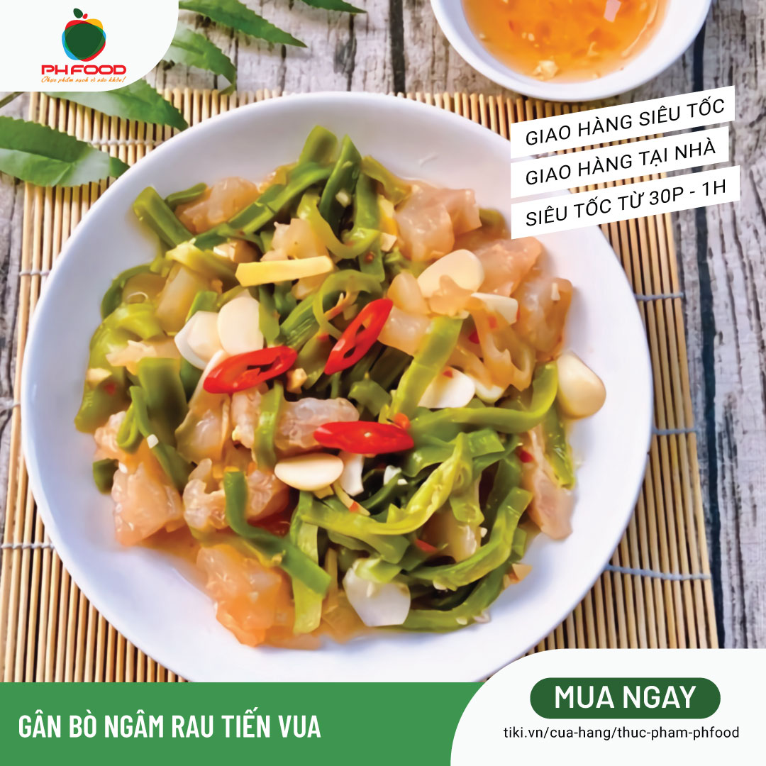 - Gân Bò Ngâm Rau Tiến Vua Ăn Liền - 1 Hộp