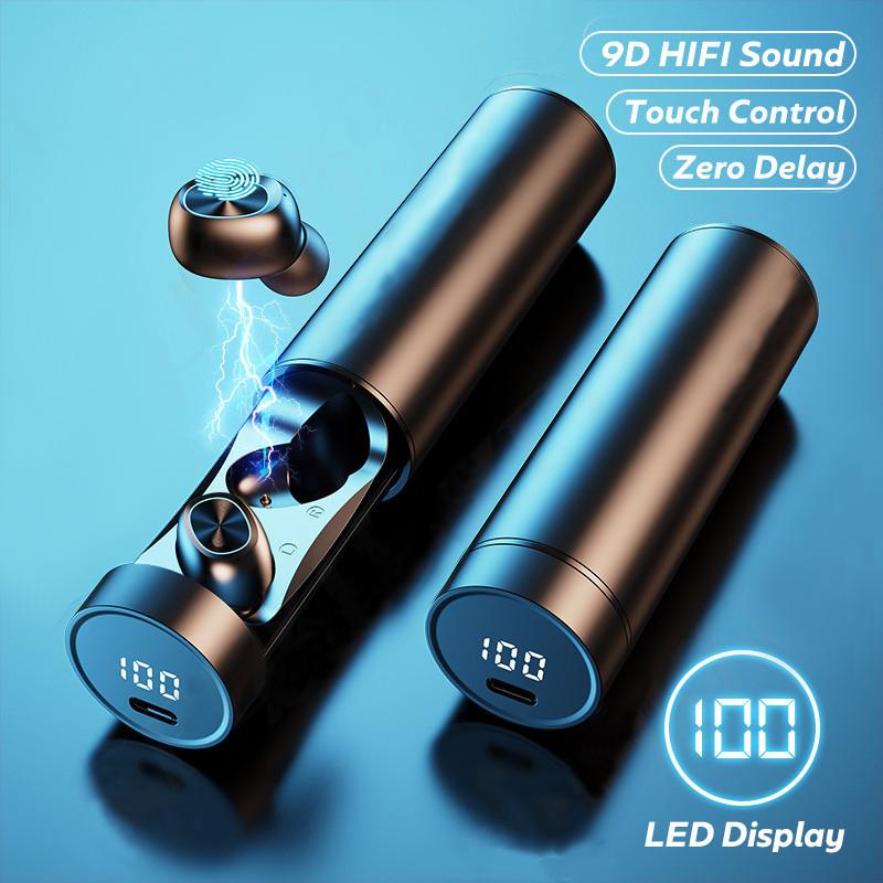 B9 TWS Bluetooth Không Dây Tai Nghe Có Mic Thể Thao Chống Thấm Nước Cảm Ứng Điều Khiển Tai Nghe Không Dây Tai Nghe Nhét Tai Điện Thoại