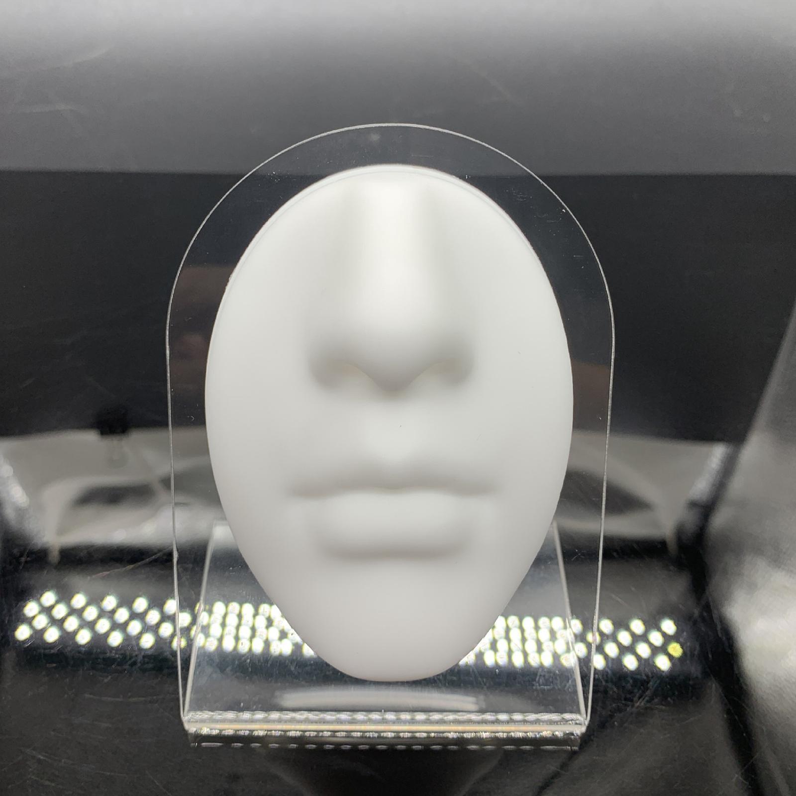 Silicone Face Model Portable Mannequin Flexible for Jewelry Display Nose
