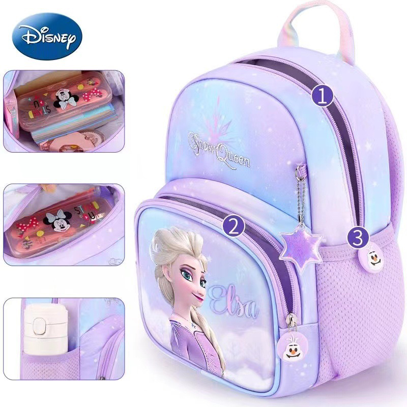 Ba lô trẻ em mẫu giáo Frozen công chúa Elsa hoạt hình bé gái 3-6 tuổi - BEE GEE HS1291