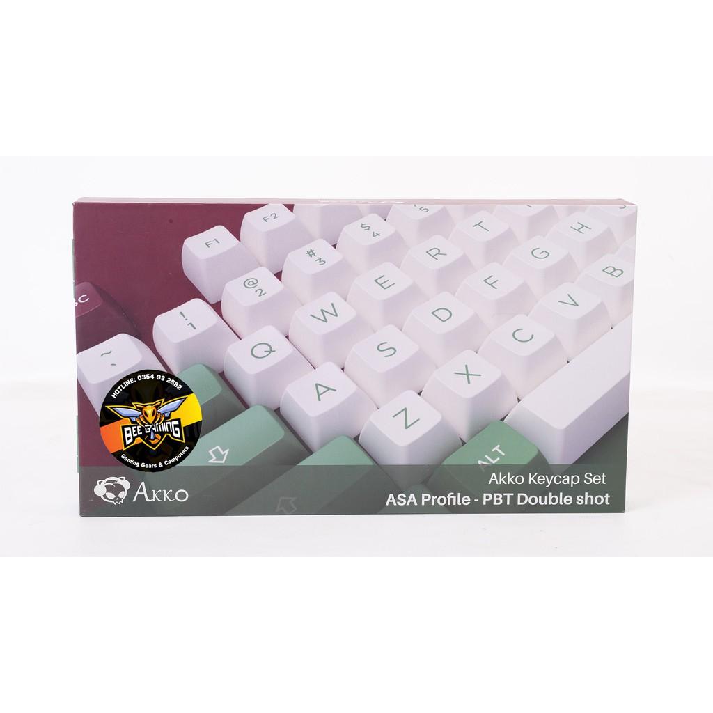 Bộ keycap chính hãng AKKO - Matcha Red Bean (PBT DoubleShot / ASA profile / 158 nút)