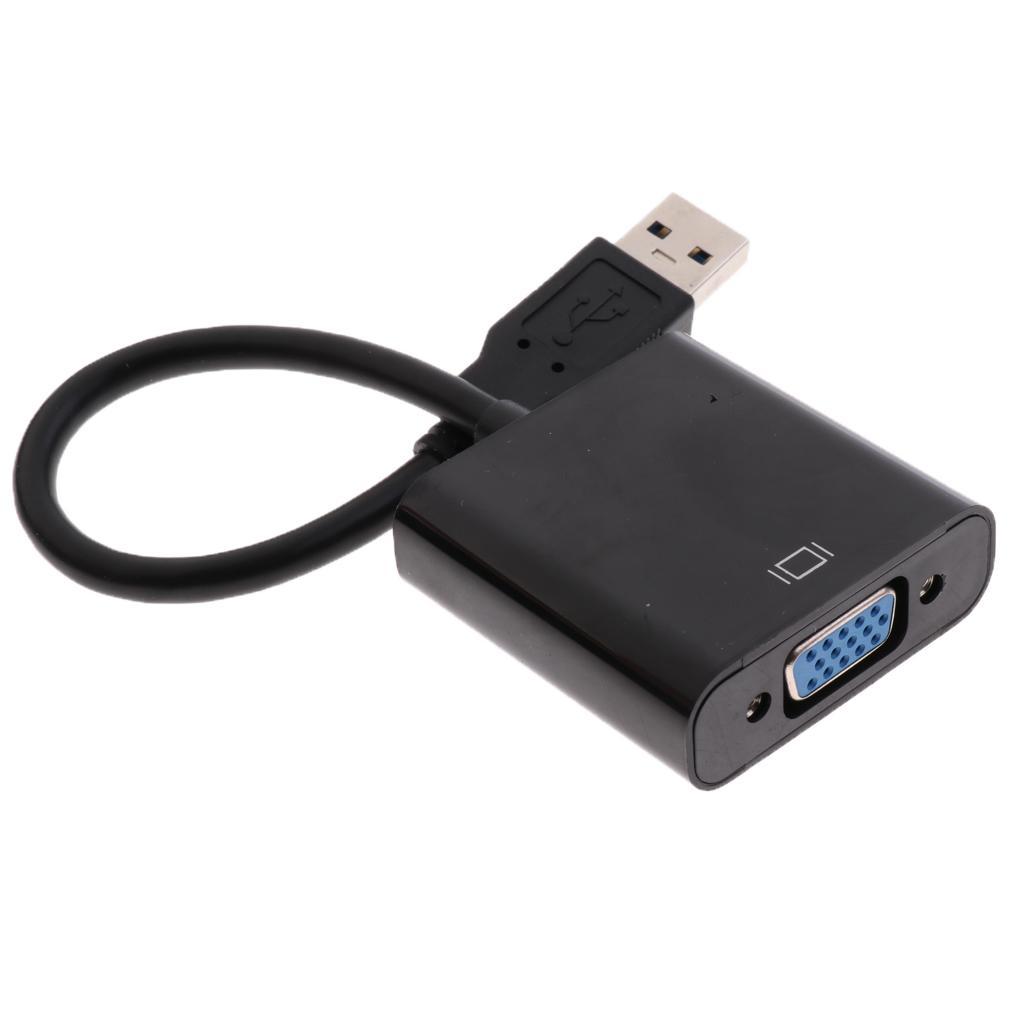 USB 3.0 to VGA External Video Card Multi Monitor Adapter Cable for Laptop #1