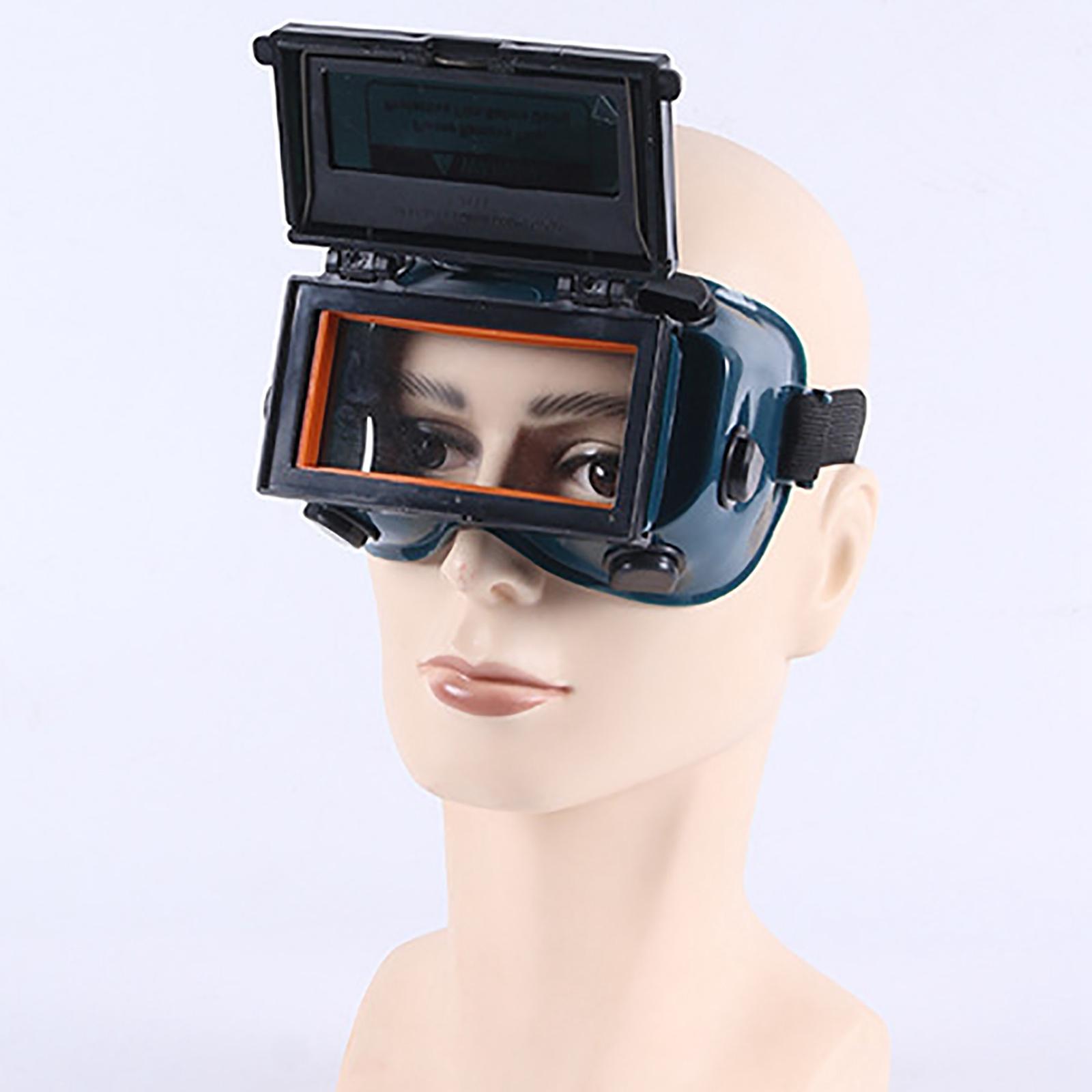 Welder Welding Goggles Glasses Blue Black