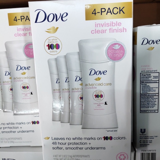 SET 4 LĂN KHỬ MÙI DOVE WOMEN ADVANCED CARE MỸ 48H 74G