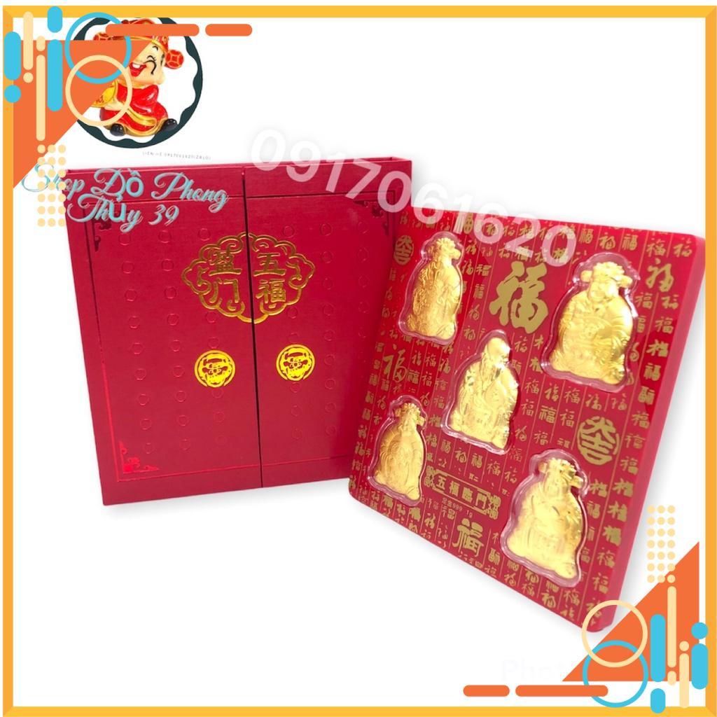 Bộ Quà Tặng Ngũ Phúc Mạ Vàng May Phong Thủy Thích Hợp làm Quà tặng Tết - Lì XÌ Tết Sang Trọng