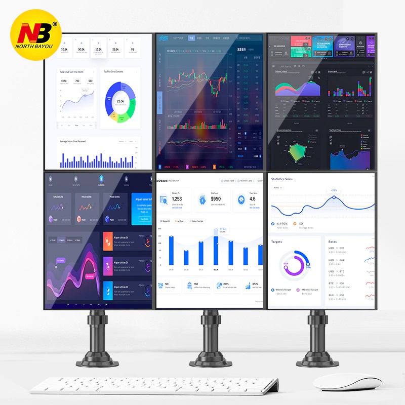 Giá Treo Hai Màn Hình NB-H160 17 - 27 inch - Giá Treo 2 Màn Hình NEW 2022-2023