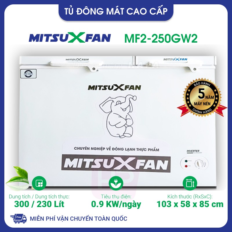 Tủ Đông+Mát MITSUXFAN MITSUXFAN Full Models, Inverter 02 Ngăn Cao Cấp, 250-600 Lít, Tiêu Chuẩn Châu Âu - Hàng Chính Hãng