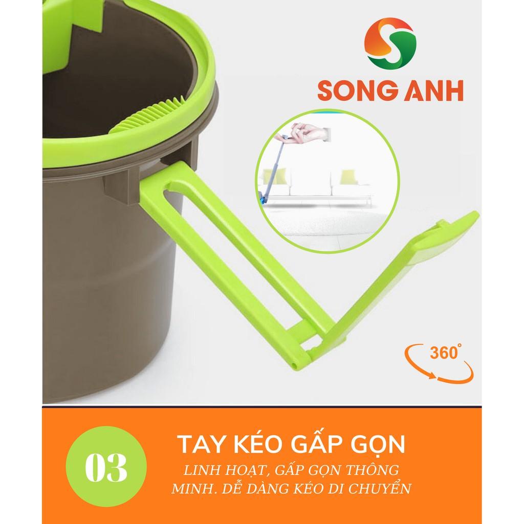 Bộ Chổi Lau Nhà Cao Cấp Song Anh, Cây Lau Nhà Có Bánh Xe