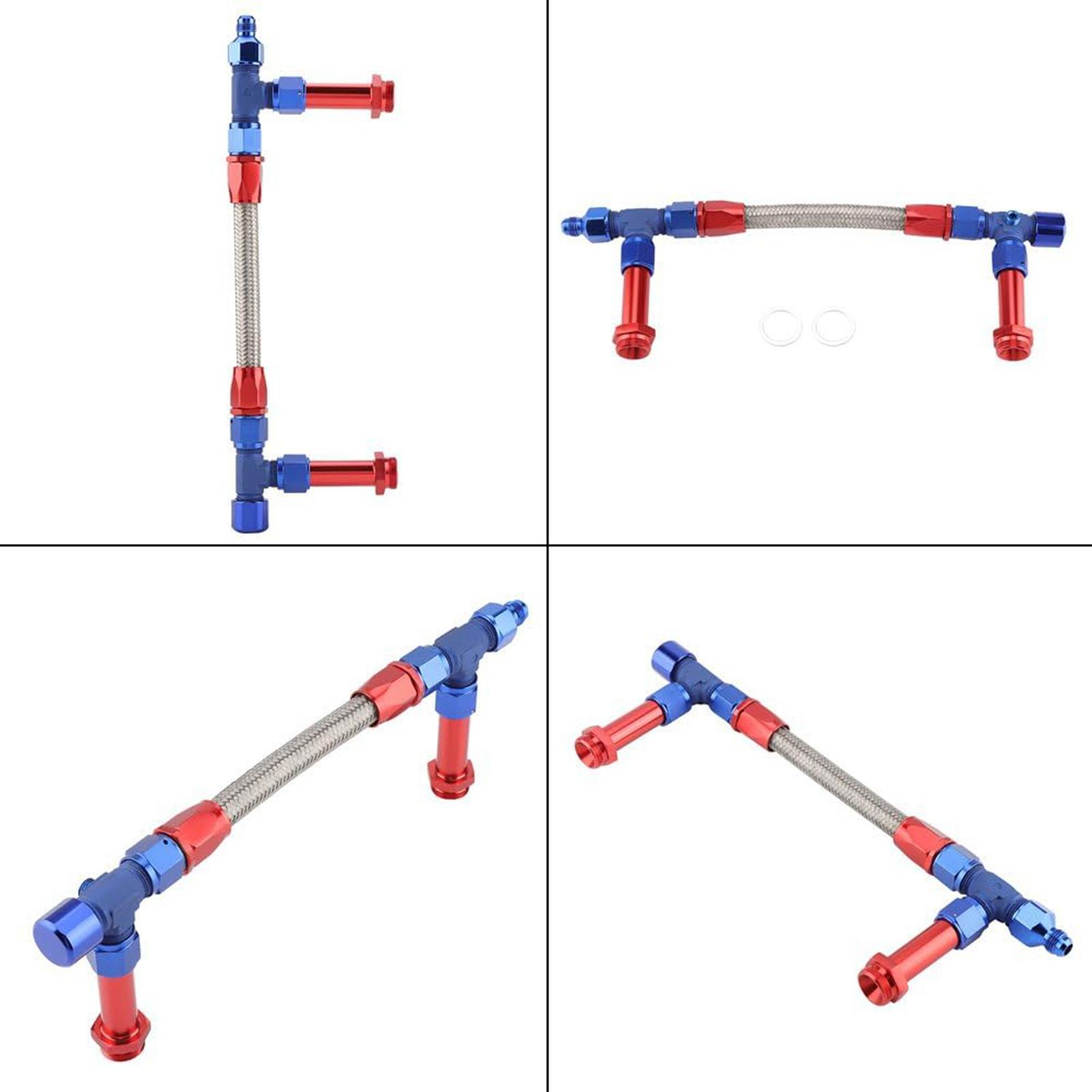 Braided Fuel Line Red Blue