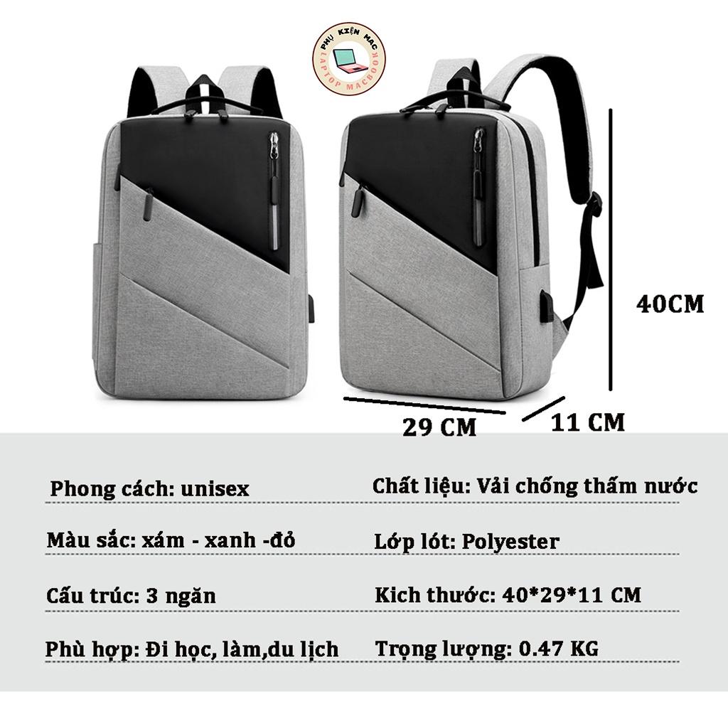 Balo Laptop Chống Nước Thời Trang Nam Nữ, Chống Sốc Đựng Laptop 15.6inch, Đi Học, Đi Làm Công Sở, Đi Du Lịch, Unisex