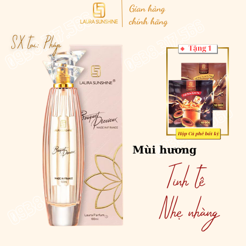        Chia sẻ:  0 Product Information Section Nước hoa nữ Laura Paris 01 Bouquet Precieux 100ml - Nước hoa nữ Laura Sunshine Nhật Kim Anh mùi số 1