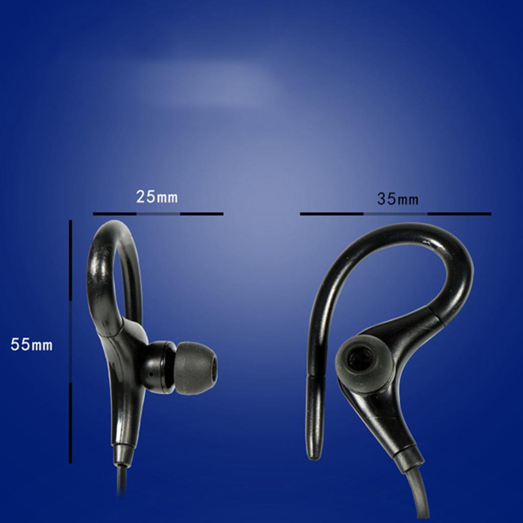 Bluetooth Earphones Sports Headset Earbuds with Noise Cancelling Black