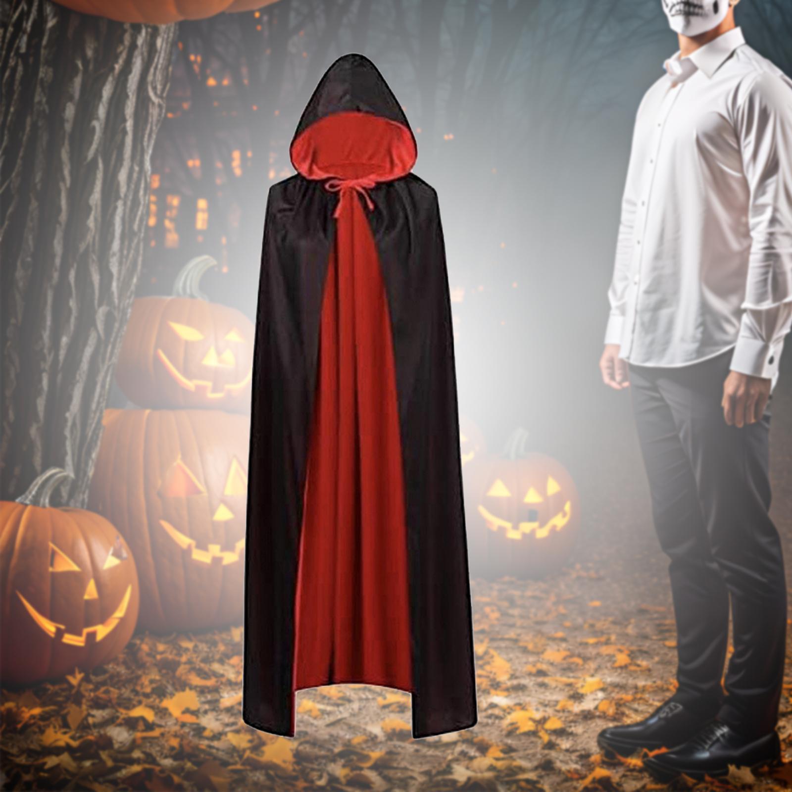 Halloween Cloak Death Cape Reversible Cloak Cape for Fancy Dress Adults Men