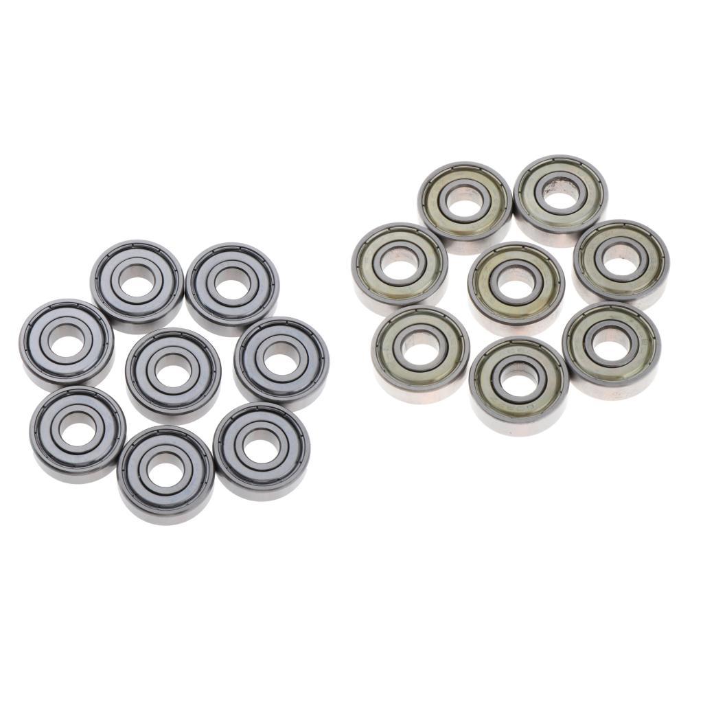 8 Pieces Silver Premium ABEC-7 Precision 608 Z Skateboard Ball Bearing Skate Board Deck Longboard Bearings for Scooter Inline and Roller Skates