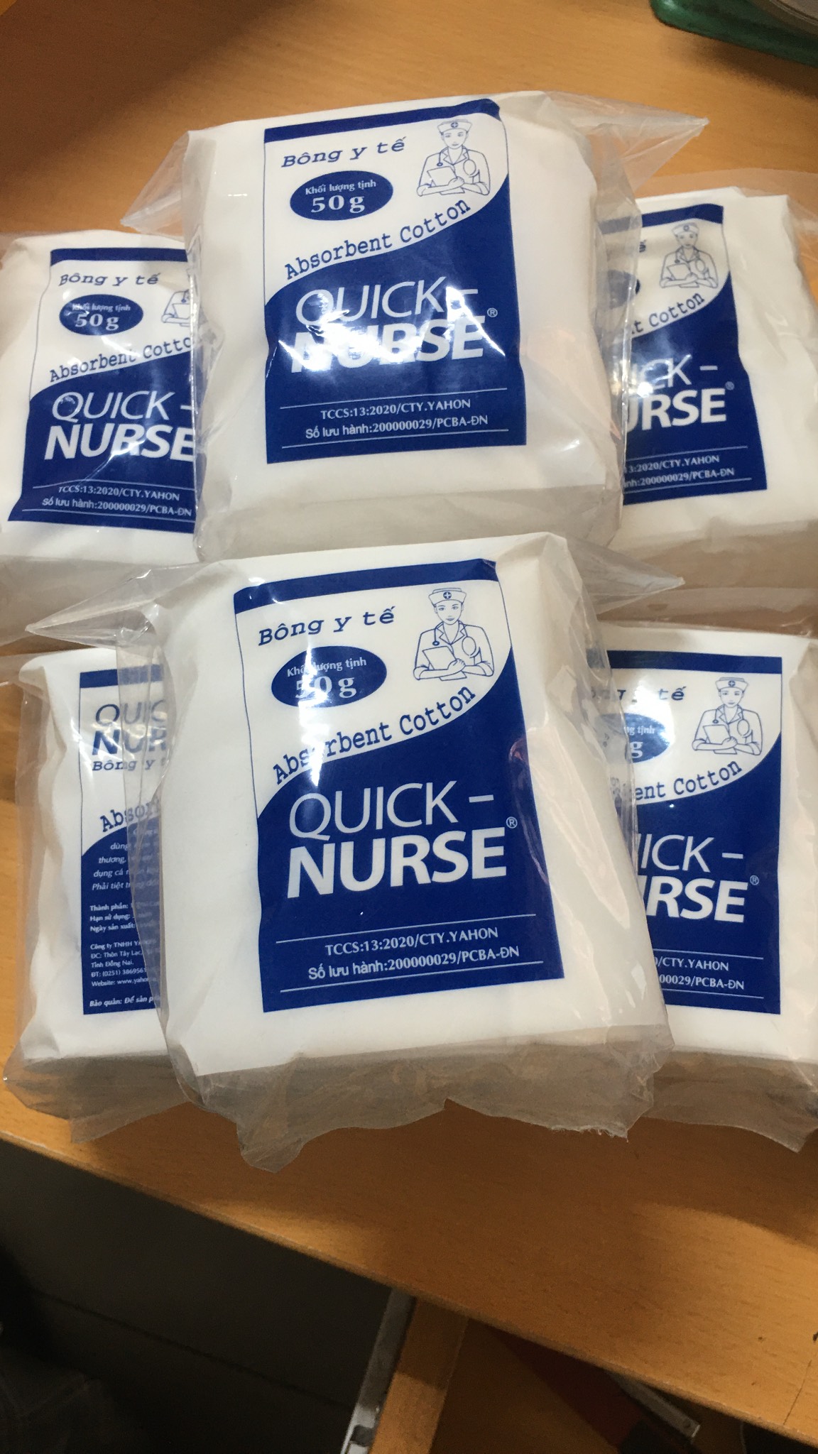 Combo 6 Bông Y Tế Quick-Nurse 50g