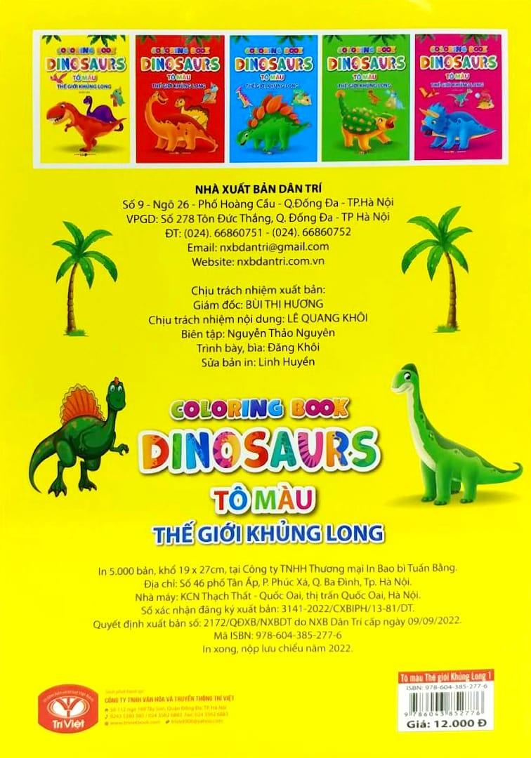 Tô Màu Thế Giới Khủng Long Dinosaurs 1