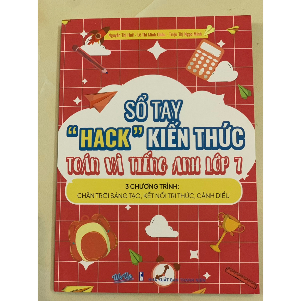 Sách - Sổ tay "HACK" kiến thức Toán - Anh lớp 7