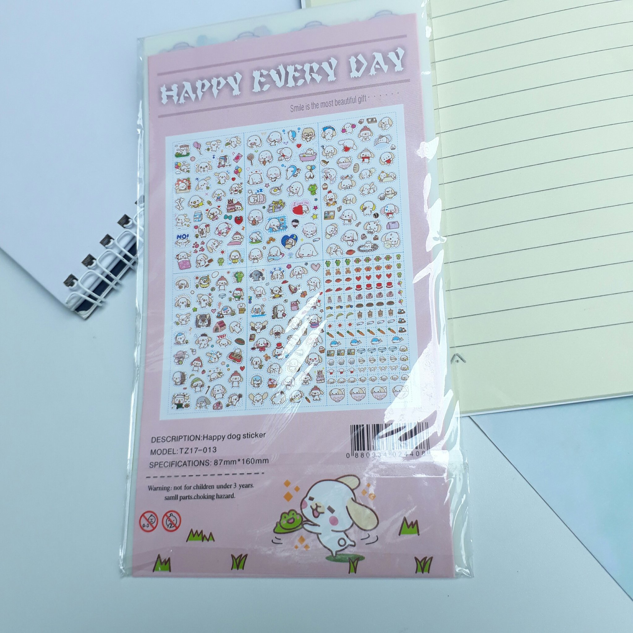 Bộ 6 Miếng Sticker Cún Con Happy