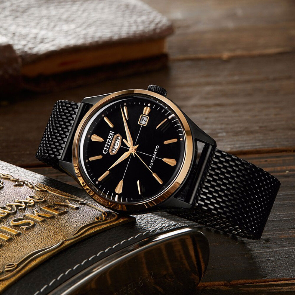Đồng Hồ Citizen C7 Dây Thép Không Gỉ NH8396-82E - Mặt Đen